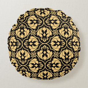 Flower geometric mönster. Sömlös vintage backgro Rund Kudde