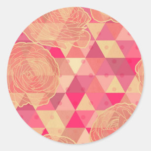 Flower geometrique mönster runt klistermärke