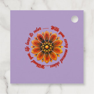 FLOWER GIFT MOM DAUGHTER SISTER TEACHER FRIEND GÅVOR ETIKETTER
