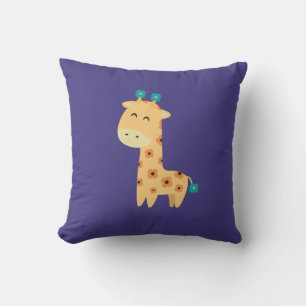 Flower Giraffe Dekorativ kudde