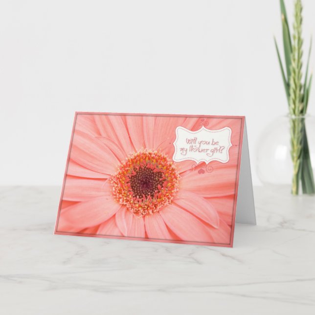 Flower Girl-begäran Inbjudan (Framsida)