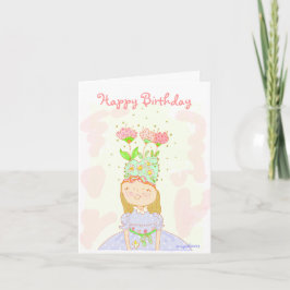 Flower Girl Birthday Card Kort
