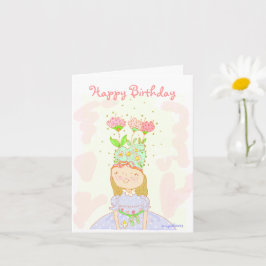 Flower Girl Birthday Card Kort