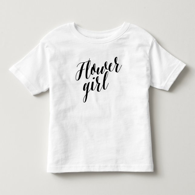 Flower Girl Black Script Shirt Tröja (Framsida)