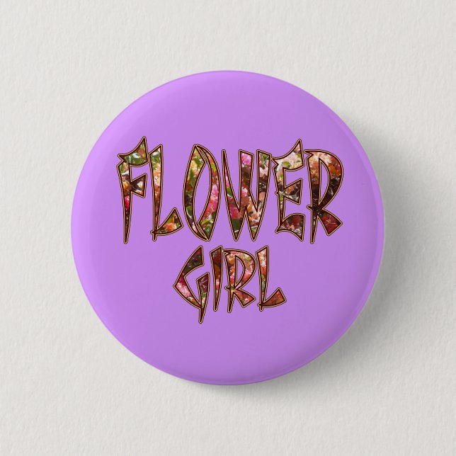 Flower Girl Bougainvillea Button Knapp (Framsida)