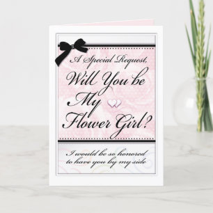 Flower Girl Brudens sida Benice Ro Hearts Kort