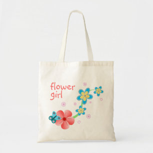 Flower Girl Butterfly Blommigt Bröllop Attendant Tygkasse