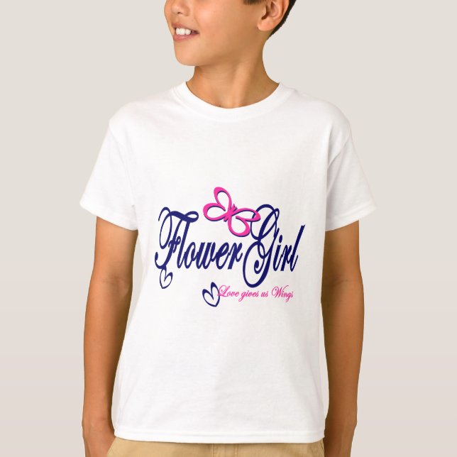 Flower Girl /Butterfly T-shirt (Framsida)