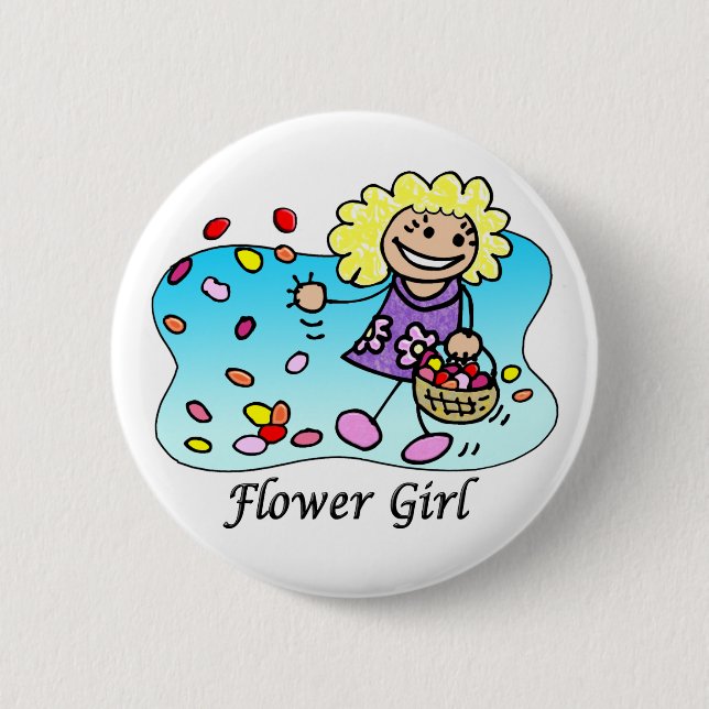 Flower Girl Button Knapp (Framsida)