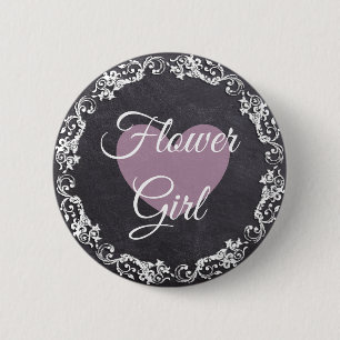 Flower Girl Chalkboard Stil Bachelorette Party Knapp