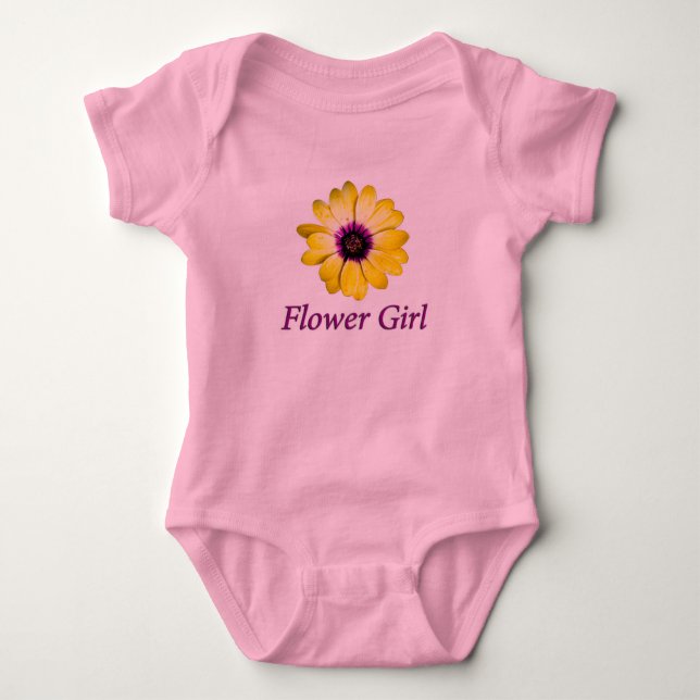 Flower Girl Daisy Bröllop T-shirt (Framsida)