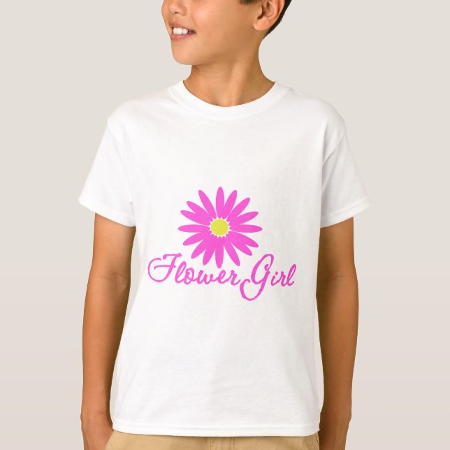 Flower Girl Daisy/ Rosa Tee Shirt (Framsida)