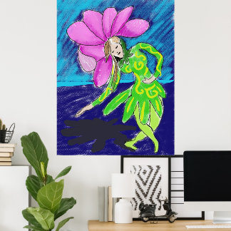 Flower Girl Dansare Affisch