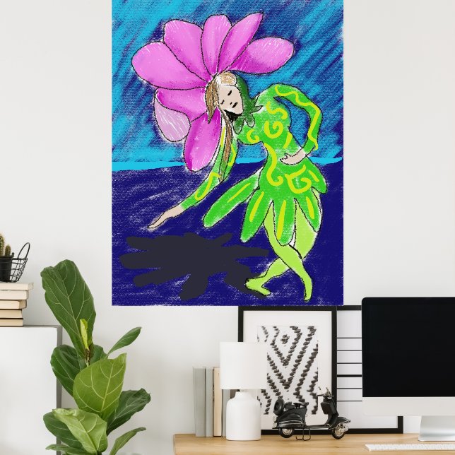 Flower Girl Dansare Affisch (Hemmakontoret)