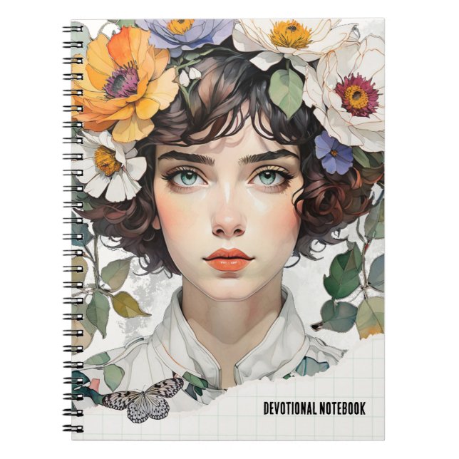 Flower Girl | Devotional Notebook Journal Anteckningsbok (Framsidan)