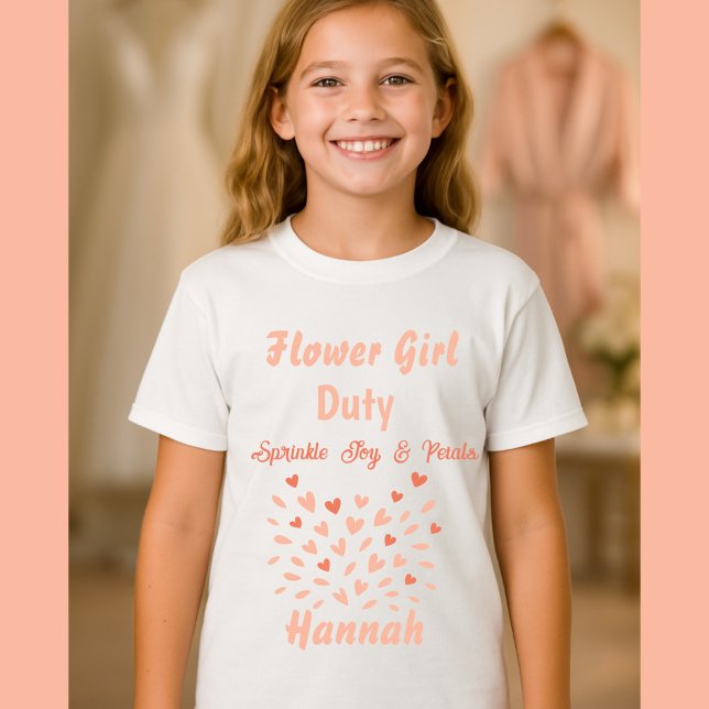 Flower Girl Duty Sprinkle Joy och Petals T Shirt (Skapare uppladdad)