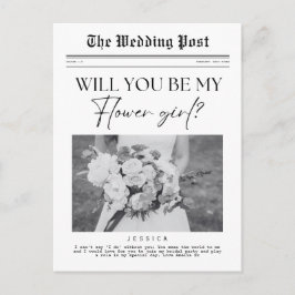 Flower Girl frieri, Anpassningsbar Newspaper Vykort