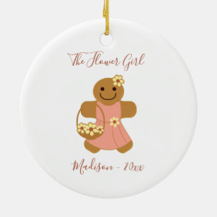 Flower Girl Gingerbröd jul Julgransprydnad Keramik