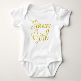 Flower Girl Guld and White Tee