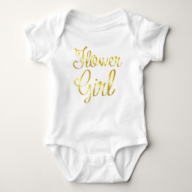 Flower Girl Guld and White Tee (Framsida)