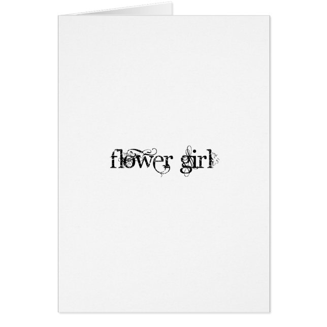 Flower Girl Hälsningskort (Framsidan)
