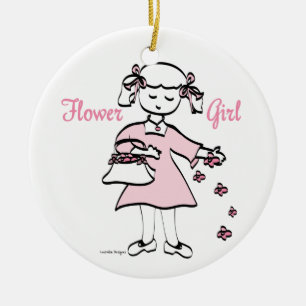 Flower Girl Julgransprydnad Keramik