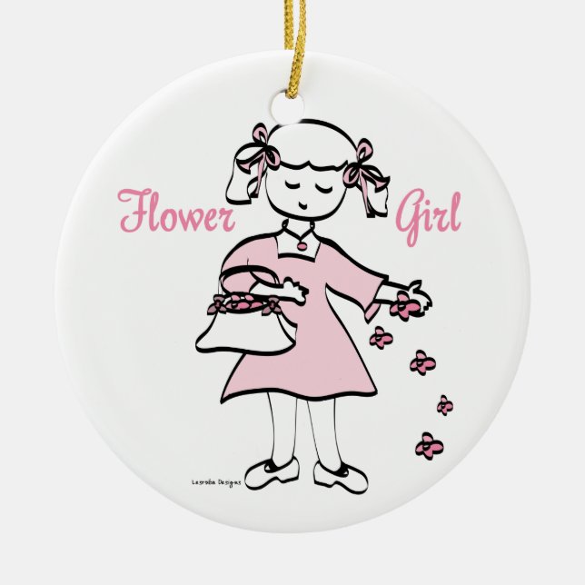 Flower Girl Julgransprydnad Keramik (Framsidan)