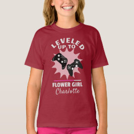 Flower Girl Level Up Gamer Funny T-Shirt