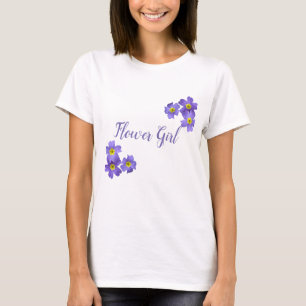 Flower Girl Lila Blommar T-Shirt