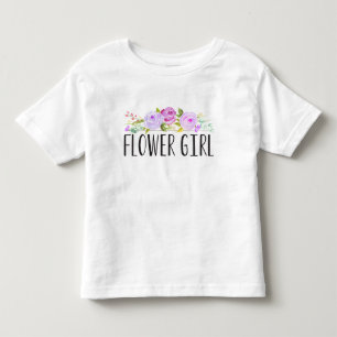 Flower Girl Lila Småbarn Tee   Bridesmaid