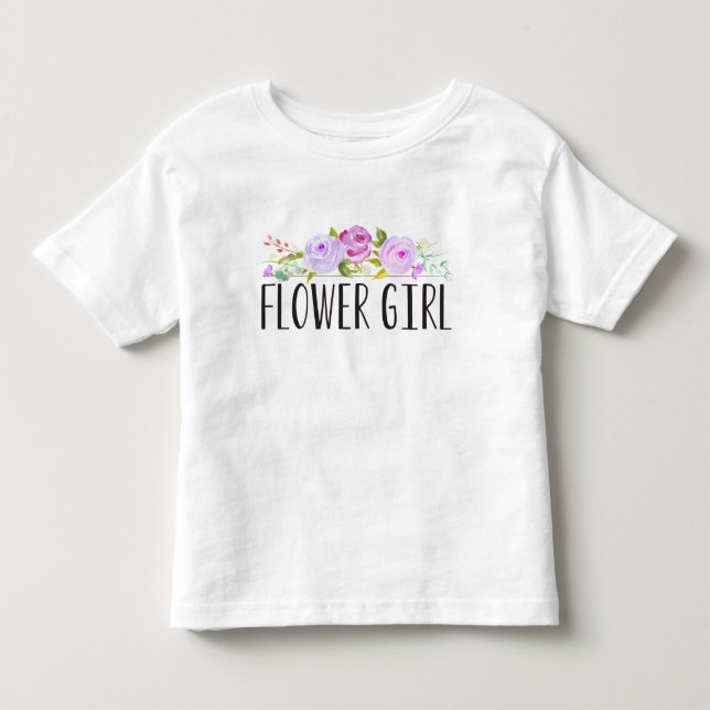 Flower Girl Lila Småbarn Tee | Bridesmaid (Framsida)