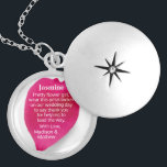 Flower Girl Locket Berlockhalsband<br><div class="desc">Med tackkort över petalgrafik kan du anpassa dig. Lägg till en riktig petal och/eller bild.</div>