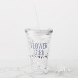 Flower Girl Matching Brudens sida Namn Take Away Mugg