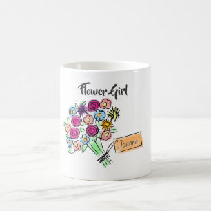 Flower Girl Personlig Flowers Kaffemugg