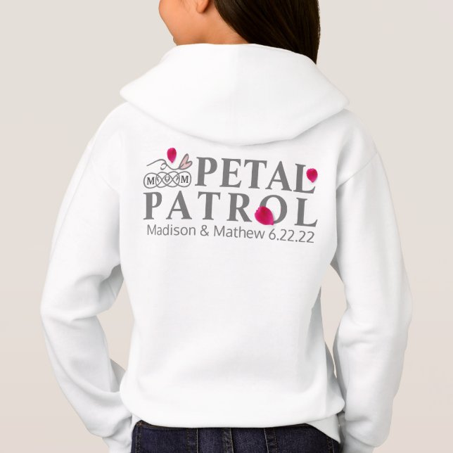 Flower Girl Petal Patrol Sweat Shirt T Shirt (Baksida)