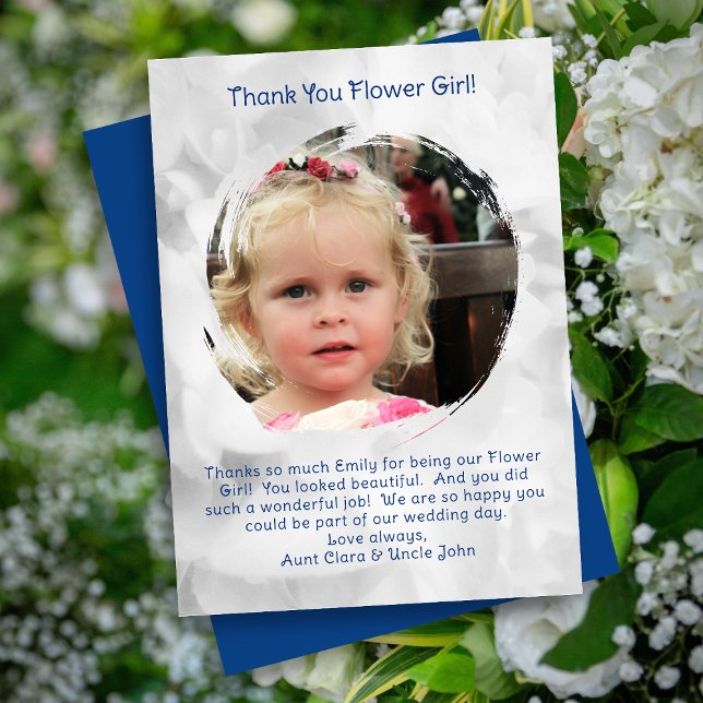 Flower Girl Photo tackto you Message Tack Kort (Skapare uppladdad)