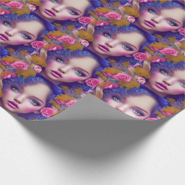 Flower Girl Princess inspirerad av ukrainsk kultur Presentpapper (Hörn)