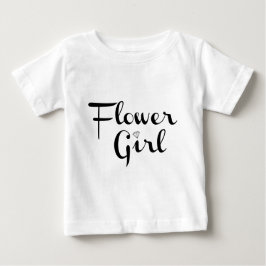 Flower Girl Retro Script Black på vitt Tröja