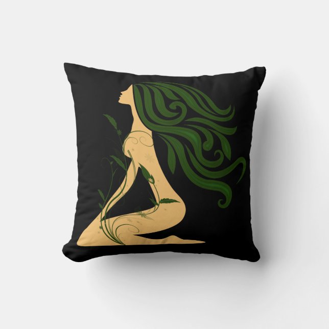 Flower Girl Reversible Pillow Kudde (Framsida)