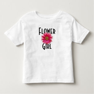 Flower Girl Rosa Gerbera Daisy Bröllop Tee