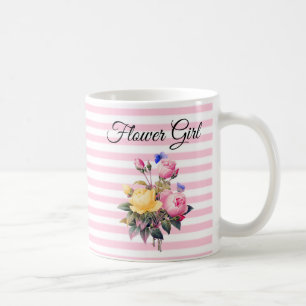 Flower Girl Rosa ros Bouquet Personlig mugg