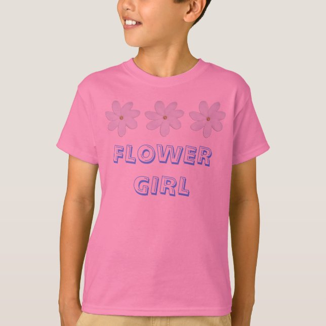 Flower Girl Shirt - Anpassad Tee (Framsida)
