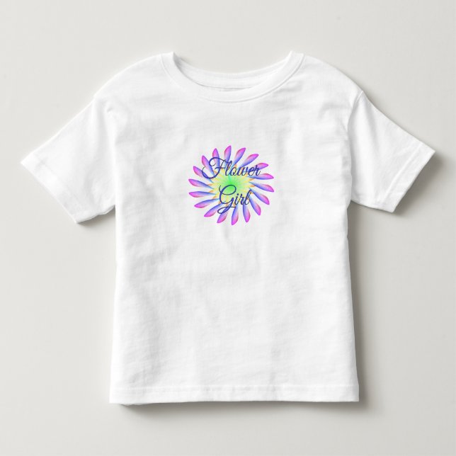 Flower Girl Småbarn Ruffle Bröllop Dress T-shirt (Framsida)