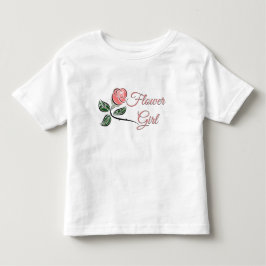 Flower Girl Småbarn Ruffle Bröllop T-Dress Tee
