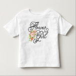 Flower Girl Småbarn Tee | Bridesmaid<br><div class="desc">Den här blomskjortan har vackra vattenfärgade blommor och ett snabbt skript.</div>