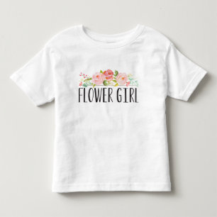 Flower Girl Småbarn Tee   Bridesmaid Shirt