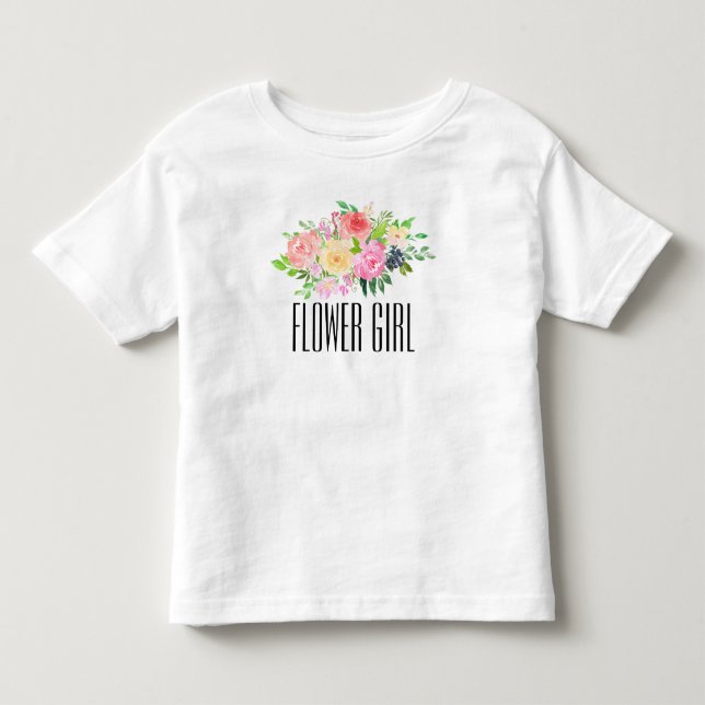 Flower Girl Småbarn Tee Kids Flower Girl T-shirt (Framsida)