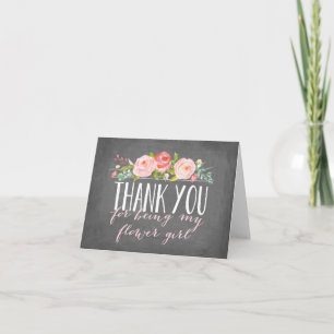 Flower Girl Tack Bridesmaid Kort