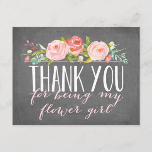 Flower Girl Tack Bridesmaid Kort