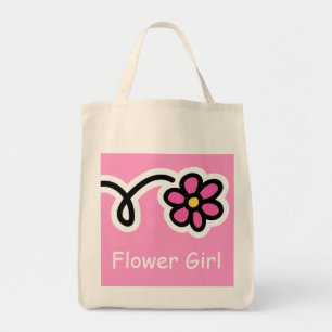 Flower Girl Tote Bag för Bröllop Tygkasse